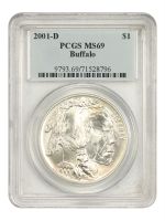 2001-D $1 Buffalo (Regular Strike) Modern Silver and Clad