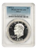 1972-S $1 Silver (Proof) Ike Dollar - PCGS CoinFacts