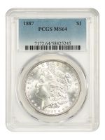1887 Morgan Silver Dollar PCGS MS64, MS64 - PCGS Auction Prices