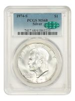 1974-S $1 Silver (Regular Strike) Ike Dollar - PCGS CoinFacts