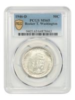 1946-D 50C Booker T. Washington (Regular Strike) Silver