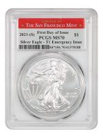 2021-(S) $1 Silver Eagle - T1 Emergency Issue Struck at San