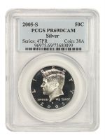 2005-S 50C Silver, DCAM (Proof) Kennedy Half Dollar - PCGS CoinFacts