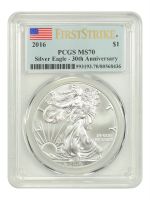 2016 $1 Silver Eagle 30th Anniversary (Regular Strike) Silver