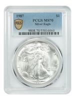 1987 $1 Silver Eagle (Regular Strike) Silver Eagles - PCGS CoinFacts