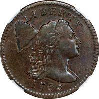1795 1C Plain Edge, BN (Regular Strike) Flowing Hair Large Cent