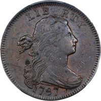 1797 1C S-137, BN (Regular Strike) Draped Bust Cent - PCGS CoinFacts