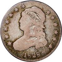 1828 25C 25/50C (Regular Strike) Capped Bust Quarter - PCGS CoinFacts