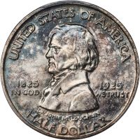 1925 Vancouver Half Dollar. PCGS graded AU-58. CAC.(PCGS # 9399