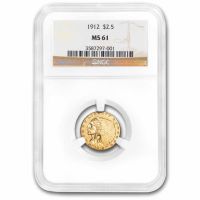 1912年 インディアンヘッド金貨 $2.5 MS 61 1912 $2.5 MS | Coin Explorer | NGC
