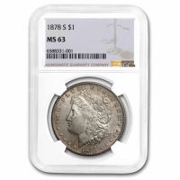 ⭐︎ 1878-S Morgan Silver Dollar. MS-63 (PCGS)., MS63 - PCGS Auction Prices