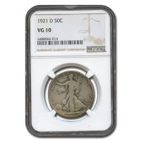 1921-D 50C (Regular Strike) Walking Liberty Half Dollar - PCGS