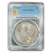 1934-D $1 VAM 3, DDO, Medium D TOP 50 (Regular Strike) Peace