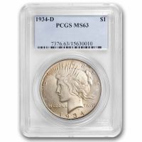 1934-D $1 VAM 3, DDO, Medium D TOP 50 (Regular Strike) Peace