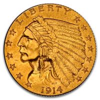 1914. PCGS graded AU-55.(PCGS # 7946) , AU55 - PCGS Auction Prices