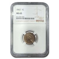 1862 1C MS63 PCGS. PCGS Population: (704/1154). NGC Census