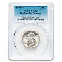 1943-S 25C Doubled Die Obverse (Regular Strike) Washington Quarter