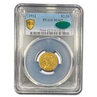 1912年 インディアンヘッド金貨 $2.5 MS 61 1912 INDIAN HEAD $2 1/2 GOLD QUARTER EAGLE COIN NGC MS 61