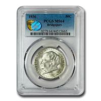 1936 50C Bridgeport (Regular Strike) Silver Commemorative