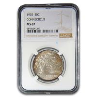 1935 50C Connecticut (Regular Strike) Silver Commemorative - PCGS
