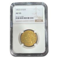 1853 ベルギー 10セント 未使用− 希少 PCGS 1853 ベルギー 10セント
