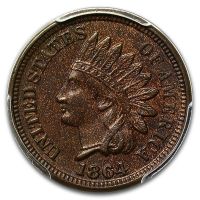 1864 1C Copper-Nickel MS64 NGC. NGC Census: (407/143). PCGS
