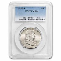 1949-S 50C MS65+ PCGS. PCGS Population: (2188/447 and 53/34+). NGC