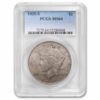 1935-S $1 4 Rays (Regular Strike) Peace Dollar - PCGS CoinFacts