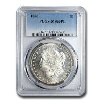 1886 Morgan Silver Dollar NGC AU-55 (Toned), AU55 - PCGS