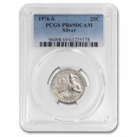 1976-S Proof Bicentennial Silver Quarter PCGS PR69 DCAM, PR69DCAM