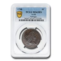 1798 1C First Hair Style, BN (Regular Strike) Draped Bust Cent