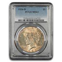 1934-D $1 (Regular Strike) Peace Dollar - PCGS CoinFacts