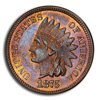 1875 1C FS-801 S-16, RB (Regular Strike) Indian Cent - PCGS CoinFacts