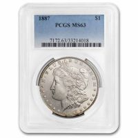 1887 Morgan Silver Dollar - PCGS MS63 - Certified & Graded, Flashy