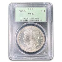 1889-S Morgan Silver Dollar. MS-66+ (PCGS)., MS66+ - PCGS Auction