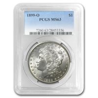 1899 O Morgan Silver Dollar Certified PCGS MS 63, MS63 - PCGS