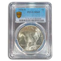1934-D $1 Micro D (Regular Strike) Peace Dollar - PCGS CoinFacts