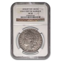 1878 8TF $1 VAM 14.1, Alligator Eye (Regular Strike) Morgan Dollar