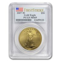 2007-W $50 Burnished Gold Eagle Michael Reagan (Special Strike