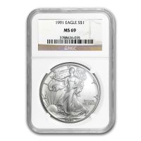 1991 $1 Silver Eagle (Regular Strike) Silver Eagles - PCGS CoinFacts