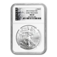 2012 Silver $1 American Eagle PCGS MS69 John M. Mercanti Signature 2012 Silver $1 American Eagle PCGS MS69 John M. Mercanti Signature
