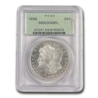 1896 $1 VAM 19, 8 in Denticle TOP 100 (Regular Strike) Morgan