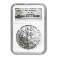 2012 $1 Silver Eagle First Strike (Regular Strike) Silver Eagles