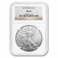 2013 Silver Eagle. First Day of Issue. MS-70 (ANACS)., MS70 - PCGS