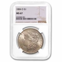 1884-O $1 Morgan Silver Dollar graded MS65 by NGC, MS65 - PCGS