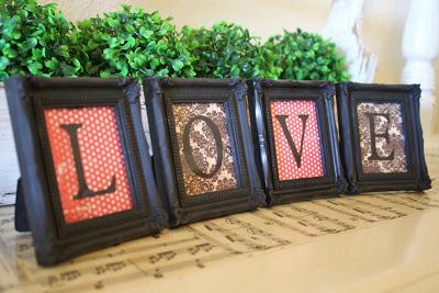 Framed LOVE for Valentines Day