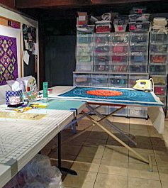 Tesi's work space for creating