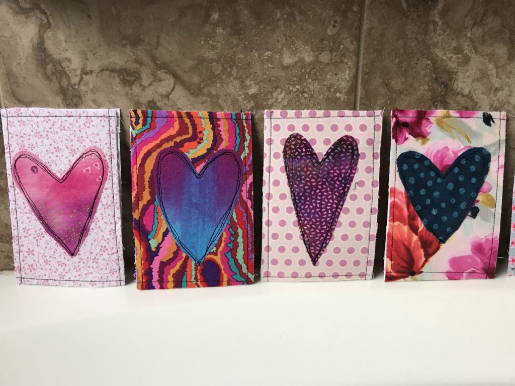 More finished Valentine's postcards