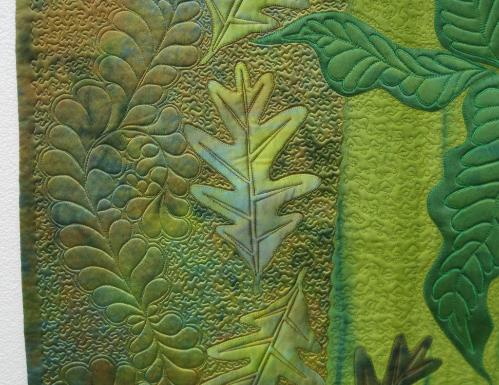 Woodlands, detail. Quilt by Frieda Anderson