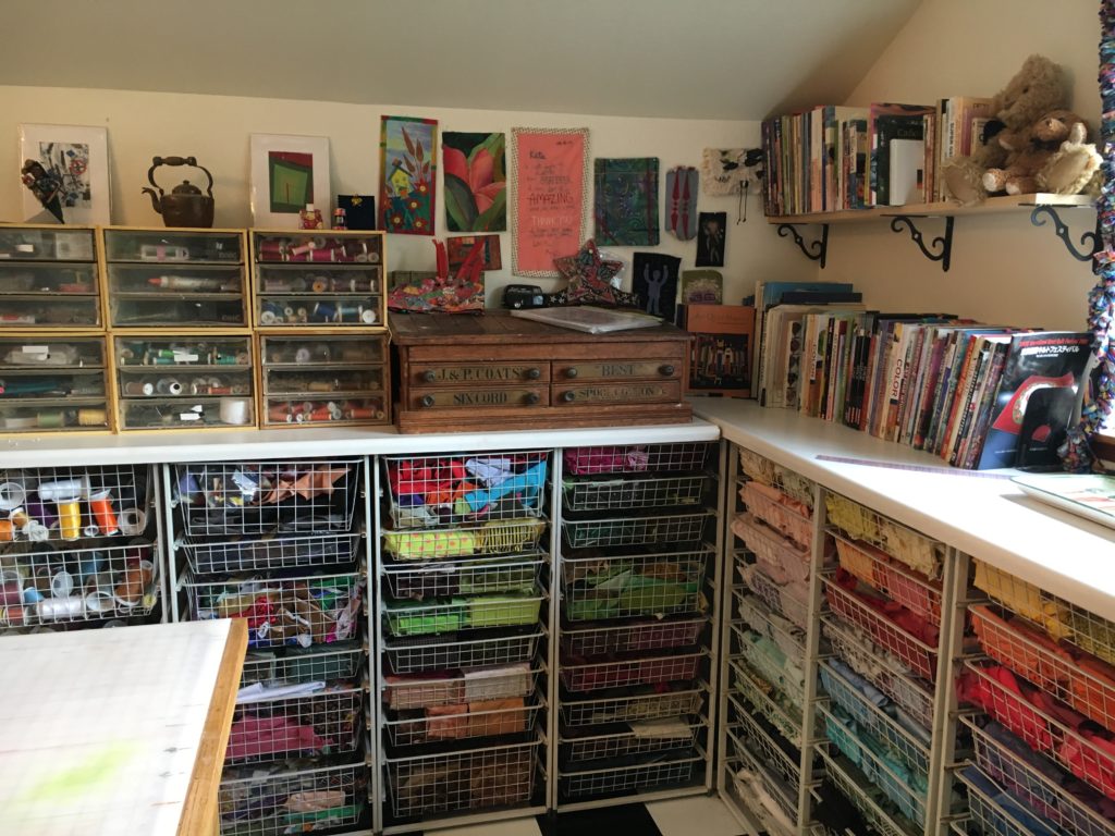 Katie Pasquini Masopust fabric and thread storage